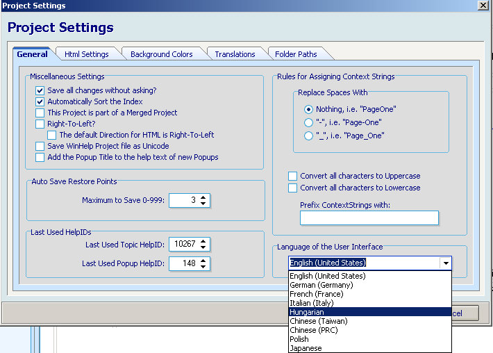 Hogy a kezel�fel�let magyar legyen...