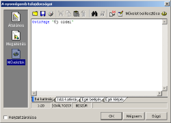 A nyom�gomb programoz�sa.